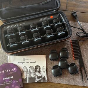 TopStyler by Instyler Hair Styling Set Like New with 5 Extra Clips